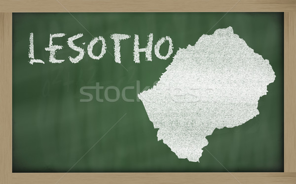 Carte Lesotho tableau noir dessin [[stock_photo]] © vepar5