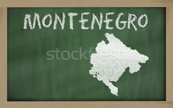 outline map of montenegro on blackboard  Stock photo © vepar5