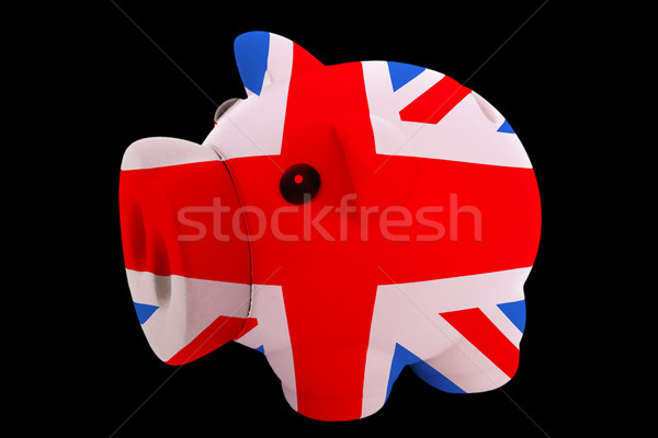 piggy rich bank in colors national flag of united kingdom   for  Stock photo © vepar5