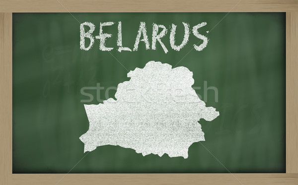 outline map of belarus on blackboard  Stock photo © vepar5