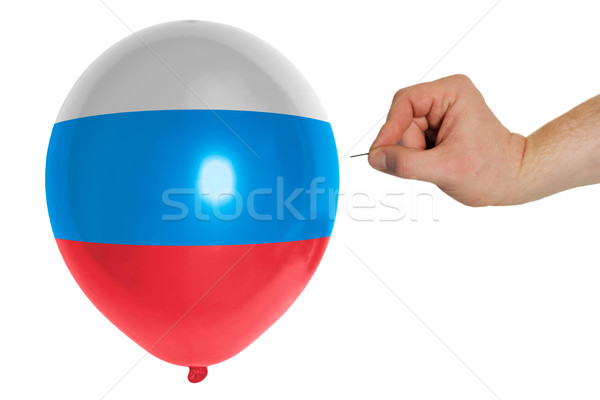 Bursting balloon colored in  national flag of russia    Stock photo © vepar5