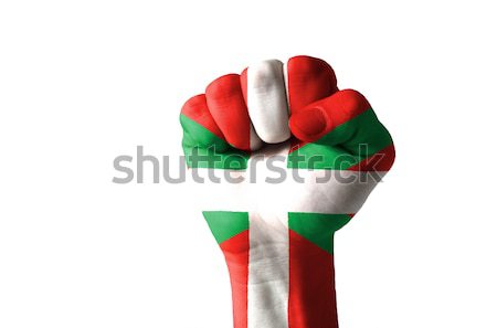 Fist painted in colors of basque flag Stock photo © vepar5