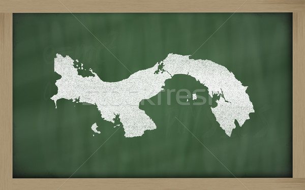 outline map of panama on blackboard  Stock photo © vepar5