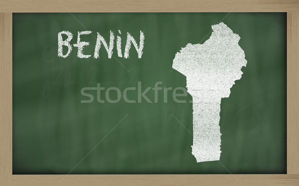outline map of benin on blackboard  Stock photo © vepar5