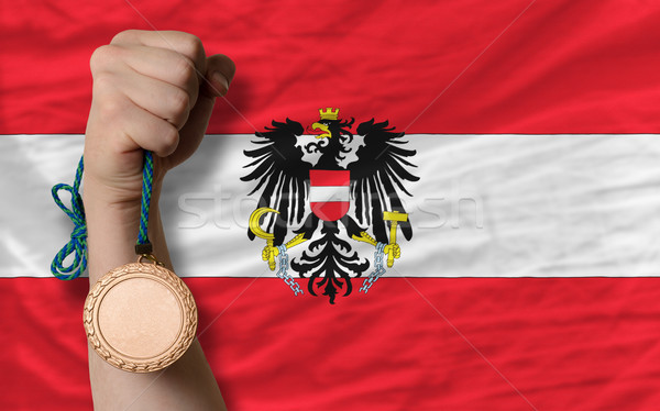 Bronze medal for sport and  national flag of austria    Stock photo © vepar5