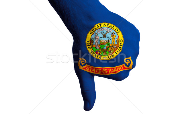 idaho us state flag thumbs down gesture for failure made with ha Stock photo © vepar5