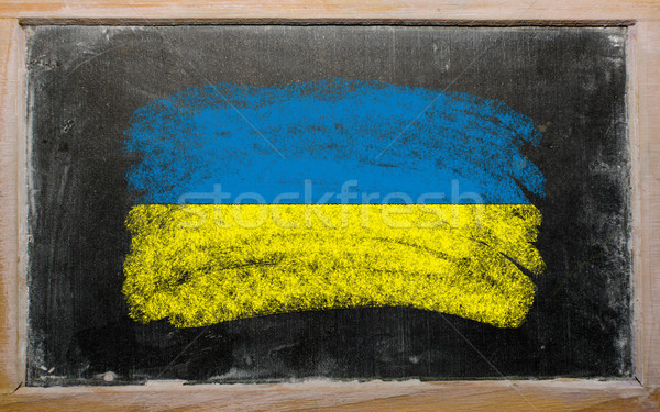 flag of ukraine on blackboard painted with chalk   Stock photo © vepar5