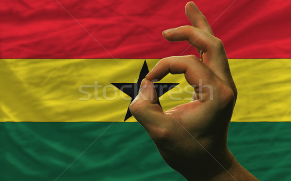 ok gesture in front of ghana national flag Stock photo © vepar5