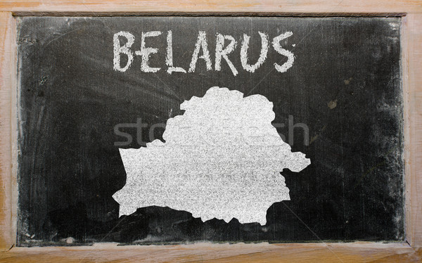 outline map of belarus on blackboard  Stock photo © vepar5