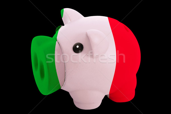 piggy rich bank in colors national flag of italy   for saving mo Stock photo © vepar5