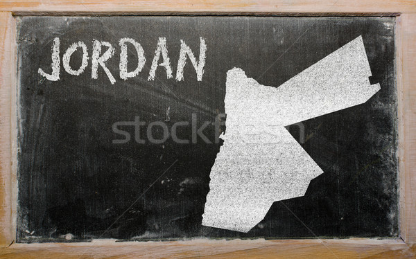 Gliederung Karte Jordan Tafel Zeichnung gezeichnet Stock foto © vepar5