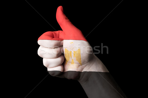 egypt national flag thumb up gesture for excellence and achievem Stock photo © vepar5