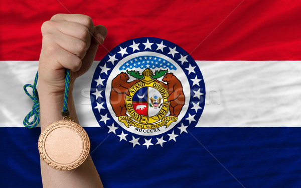 Bronce medalla deporte bandera americano Misuri Foto stock © vepar5