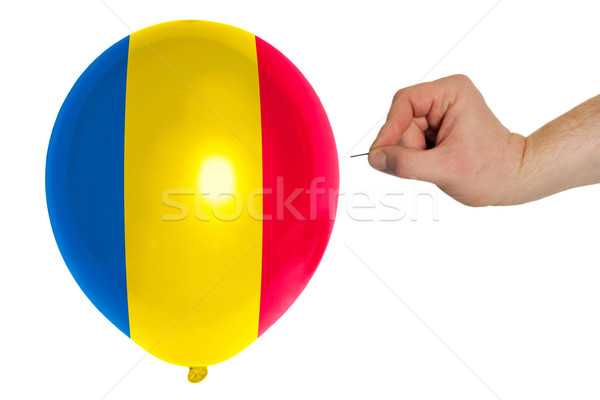 Globo bandera Rumania pop política Foto stock © vepar5