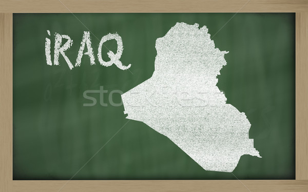 Skicc térkép Irak iskolatábla rajz rajzolt Stock fotó © vepar5