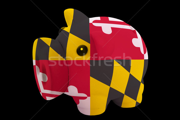 piggy rich bank in colors flag of american state of maryland   f Stock photo © vepar5