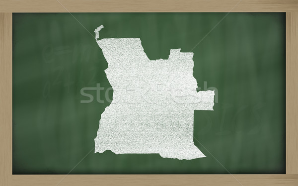 Gliederung Karte Angola Tafel Zeichnung gezeichnet Stock foto © vepar5