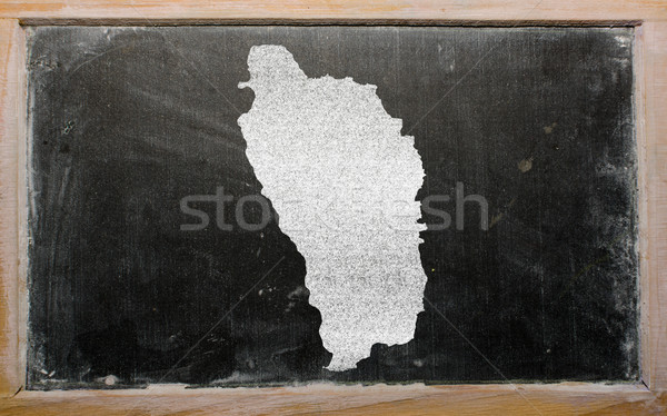Mapa Dominica lousa desenho Foto stock © vepar5