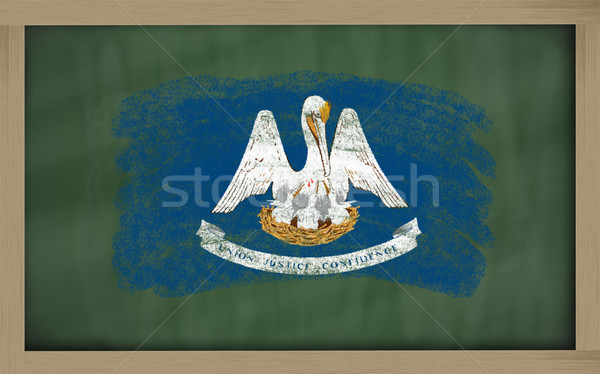 Banderą Louisiana tablicy malowany kredy amerykański Zdjęcia stock © vepar5