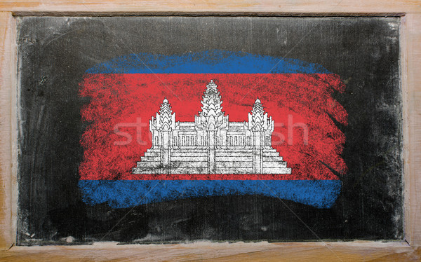 flag of Cambodia on blackboard painted with chalk   Stock photo © vepar5
