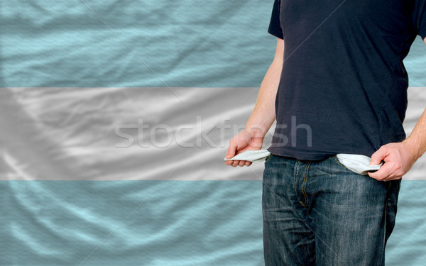 recession impact on young man and society in arentina Stock photo © vepar5