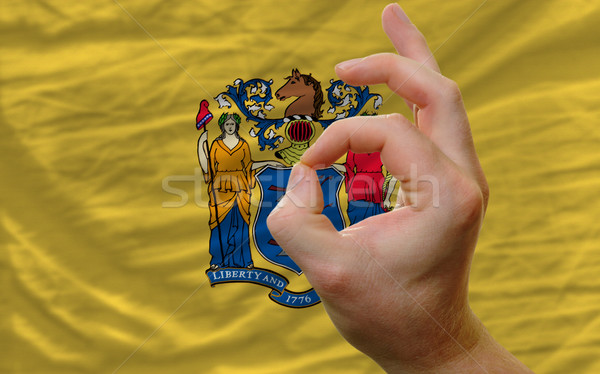 ok gesture in front of new jersey us state flag Stock photo © vepar5