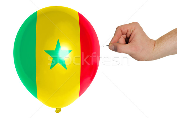 Balon colorat pavilion Senegal pop politică Imagine de stoc © vepar5