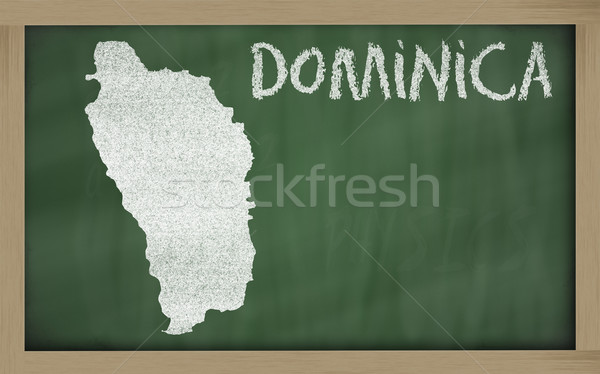 Mapa Dominica lousa desenho Foto stock © vepar5