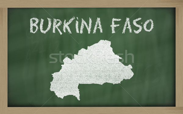 outline map of burkina faso on blackboard  Stock photo © vepar5