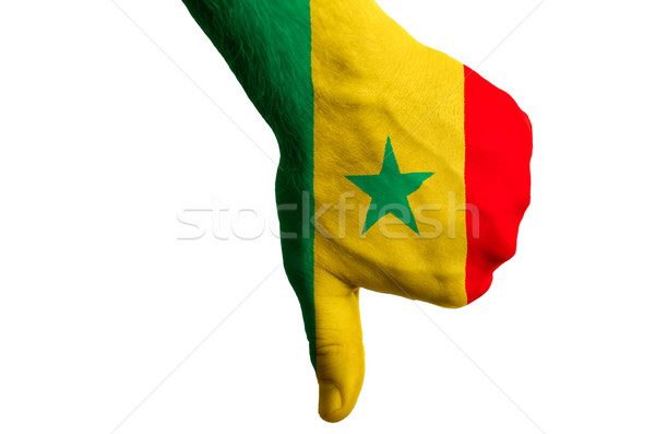 Stockfoto: Senegal · vlag · beneden · gebaar · mislukking