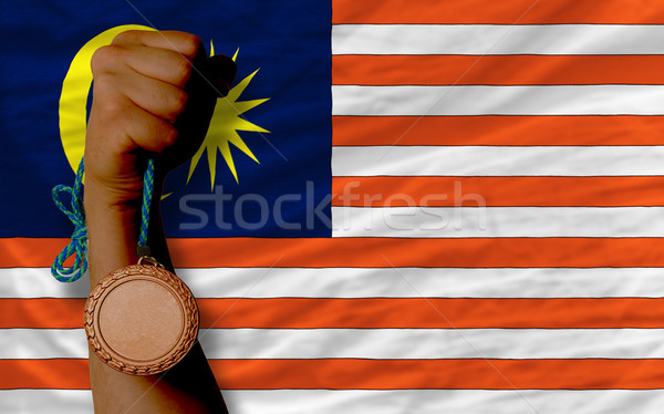 Bronzen medaille sport vlag Maleisië Stockfoto © vepar5