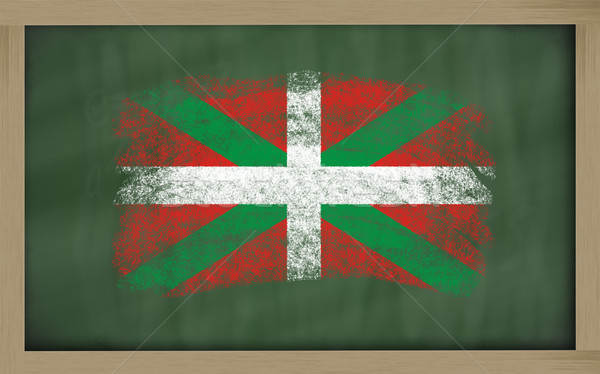flag of basque on blackboard painted with chalk Stock photo © vepar5