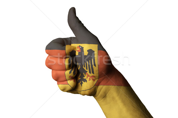 germany national flag thumb up gesture for excellence and achiev Stock photo © vepar5
