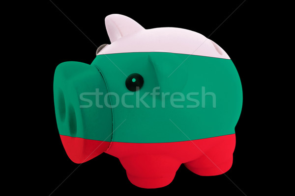 piggy rich bank in colors national flag of bulgaria   for saving Stock photo © vepar5