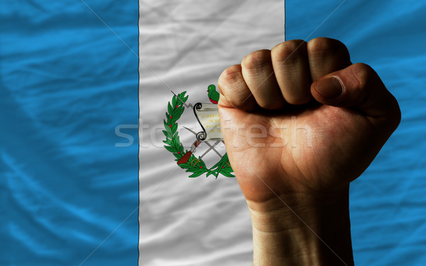 Hard fist in front of guatemala flag symbolizing power Stock photo © vepar5