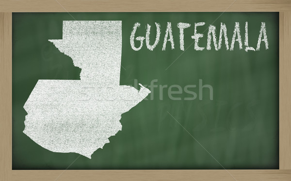 Schita hartă Guatemala tablă desen Imagine de stoc © vepar5