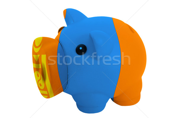 piggy rich bank in colors  national flag of mongolia    for savi Stock photo © vepar5