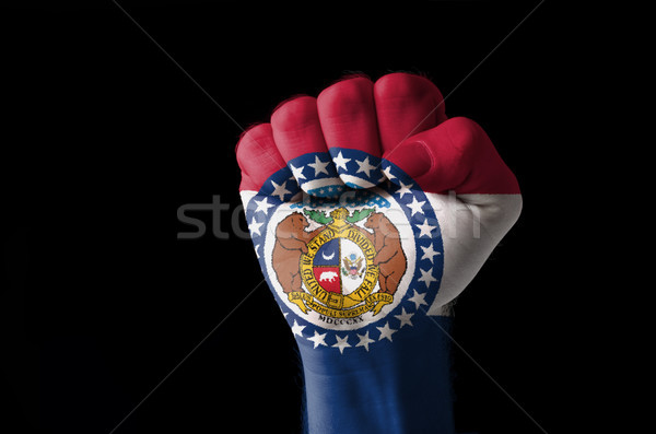 Pugno verniciato colori Missouri bandiera basso Foto d'archivio © vepar5