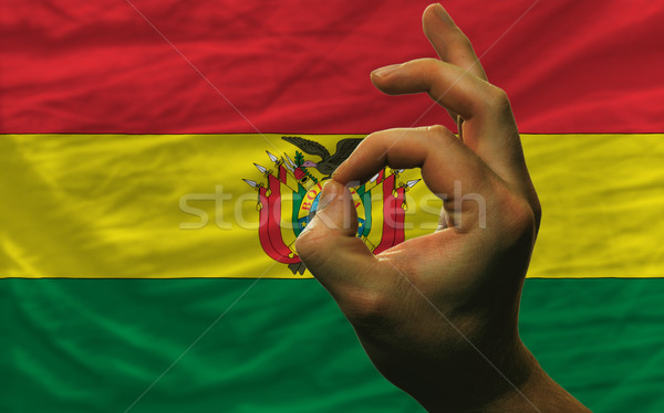 Neden jest Bolivya bayrak adam Stok fotoğraf © vepar5