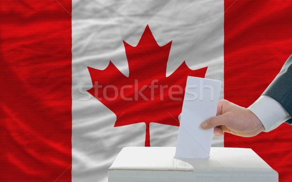 man voting on elections in canada Stock photo © vepar5