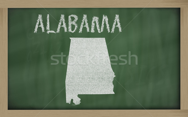 Schita hartă Alabama tablă desen tabla Imagine de stoc © vepar5