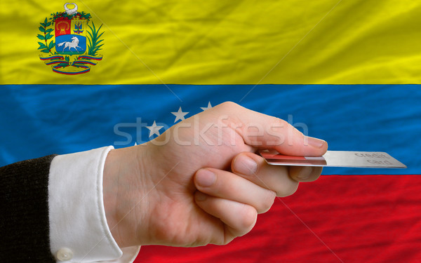 Acquisto carta di credito Venezuela uomo fuori Foto d'archivio © vepar5
