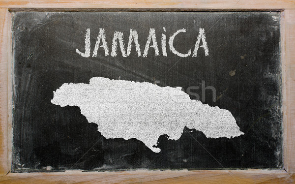 outline map of jamaica on blackboard  Stock photo © vepar5