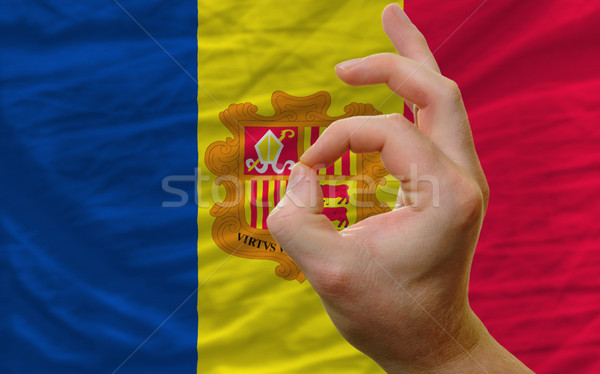 Gesto Andorra bandeira homem Foto stock © vepar5