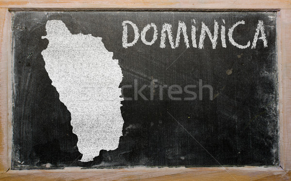 Mapa Dominica lousa desenho Foto stock © vepar5