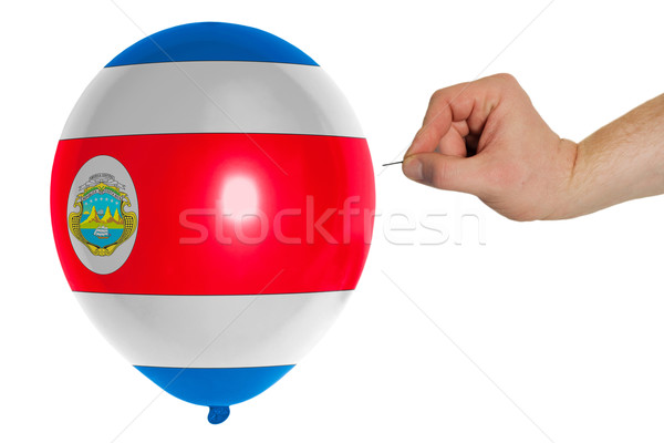 Bursting balloon colored in  national flag of costarica    Stock photo © vepar5