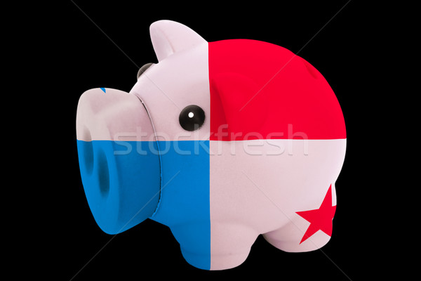 piggy rich bank in colors national flag of panama   for saving m Stock photo © vepar5