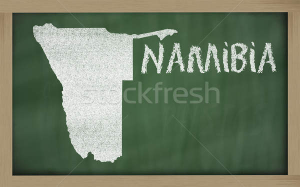 Contorno mappa Namibia lavagna disegno Foto d'archivio © vepar5