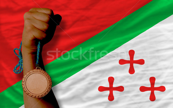 Bronze medal for sport and  national flag of  of katanga    Stock photo © vepar5