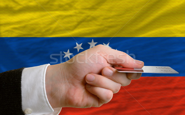 Acquisto carta di credito Venezuela uomo fuori Foto d'archivio © vepar5